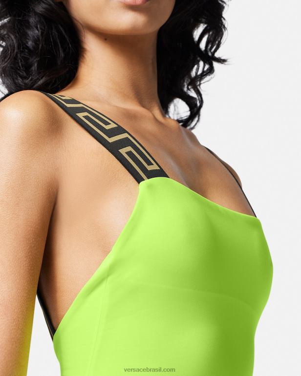 roupas íntimas e moda praia P2TX1179 Versace maiô greca border Lima mulheres