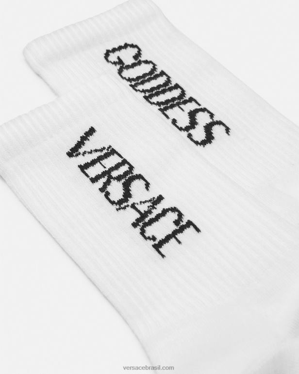 roupas íntimas e moda praia P2TX1109 Versace meias deusa Preto branco mulheres