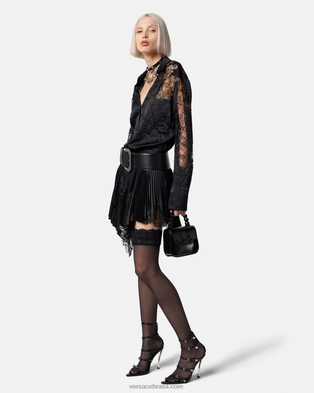 roupas íntimas e moda praia P2TX1113 Versace meias de renda preto mulheres