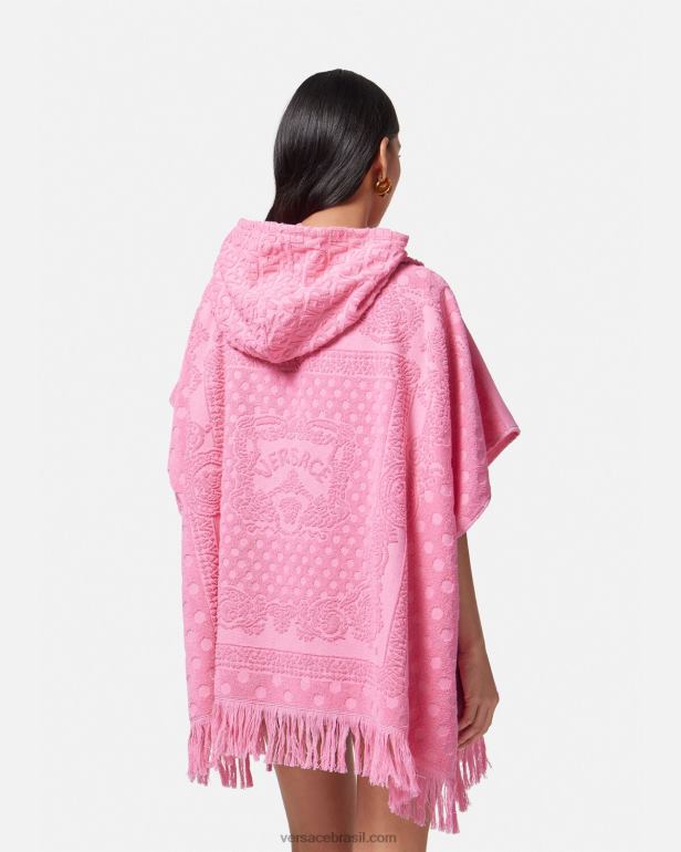 roupas íntimas e moda praia P2TX1191 Versace cobertura de toalha de borboletas tradicionais rosa mulheres