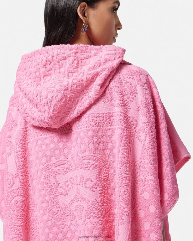 roupas íntimas e moda praia P2TX1191 Versace cobertura de toalha de borboletas tradicionais rosa mulheres