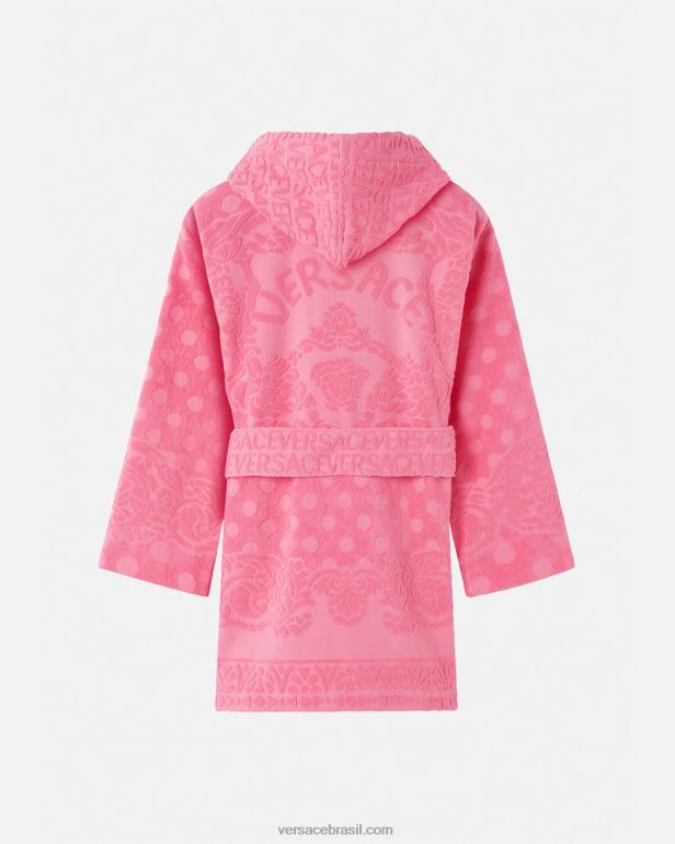 roupas íntimas e moda praia P2TX1081 Versace roupão curto barroco concha rosa mulheres