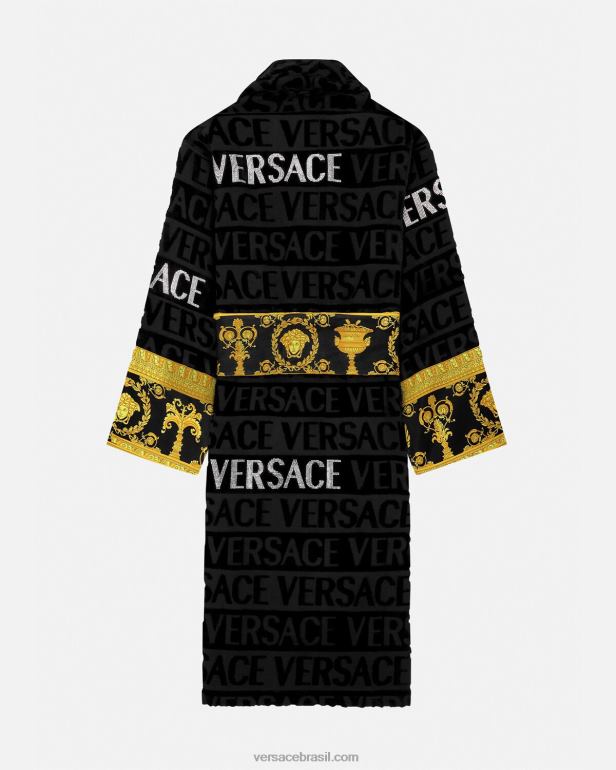 roupas íntimas e moda praia P2TX1085 Versace roupão de cristal imprimir mulheres