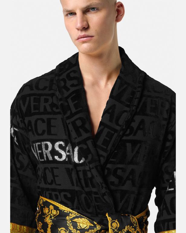 roupas íntimas e moda praia P2TX1085 Versace roupão de cristal imprimir mulheres