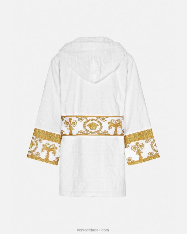roupas íntimas e moda praia P2TX1087 Versace roupão curto branco mulheres