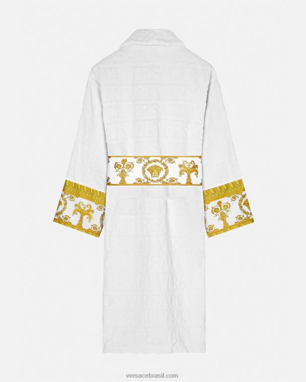 roupas íntimas e moda praia P2TX1088 Versace eu roupão barroco branco mulheres