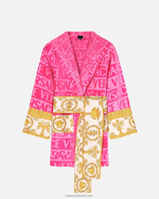 roupas íntimas e moda praia P2TX1093 Versace roupão curto fúcsia mulheres