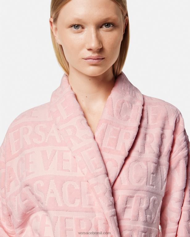 roupas íntimas e moda praia P2TX1095 Versace eu roupão barroco rosa mulheres