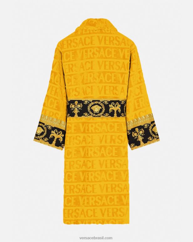 roupas íntimas e moda praia P2TX1096 Versace eu roupão barroco amarelo mulheres