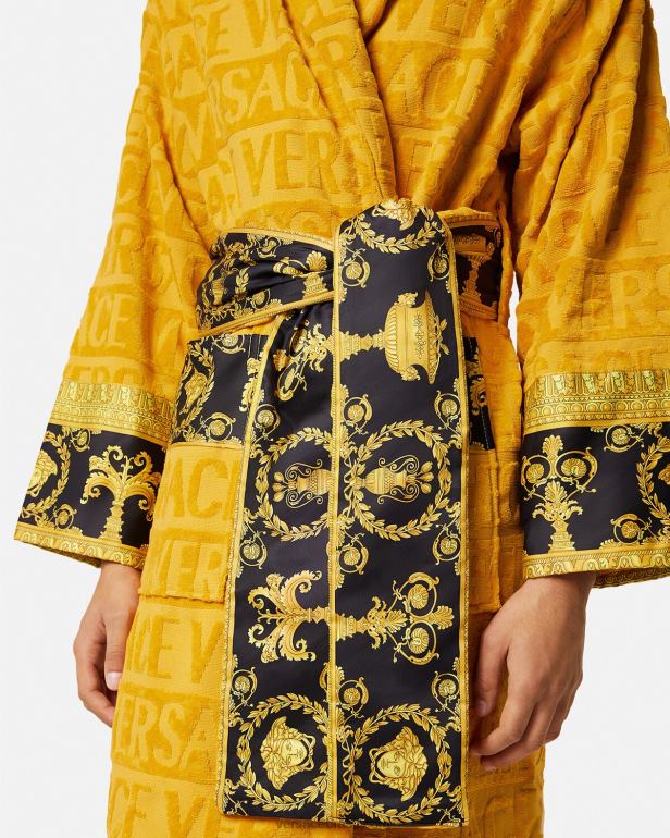 roupas íntimas e moda praia P2TX1096 Versace eu roupão barroco amarelo mulheres