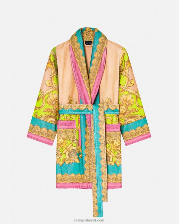 roupas íntimas e moda praia P2TX1097 Versace roupão deusa barroco imprimir mulheres