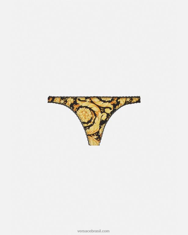 roupas íntimas e moda praia P2TX1035 Versace tanga barroco imprimir mulheres
