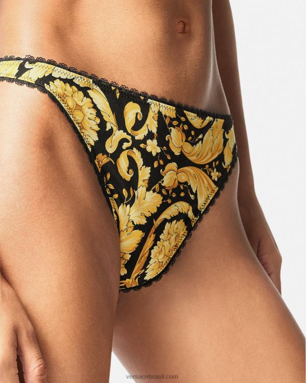 roupas íntimas e moda praia P2TX1035 Versace tanga barroco imprimir mulheres