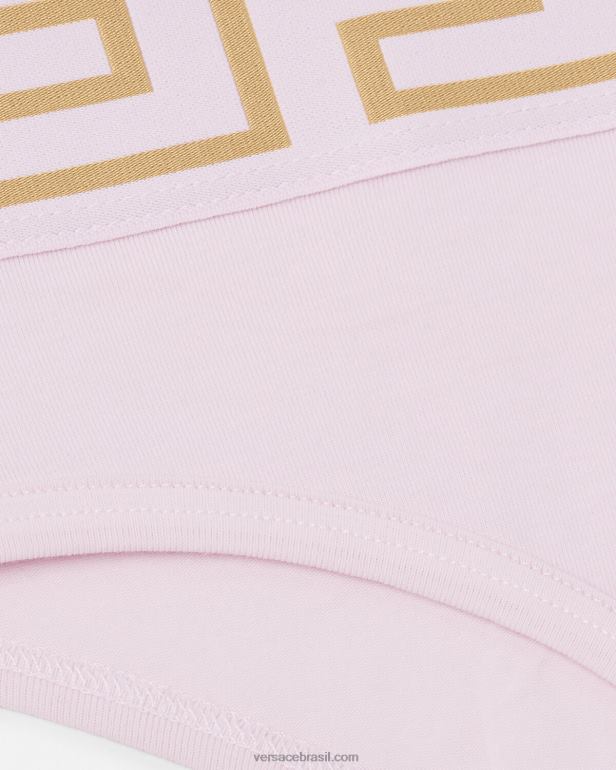 roupas íntimas e moda praia P2TX1059 Versace cueca fronteiriça Greca luz rosa mulheres