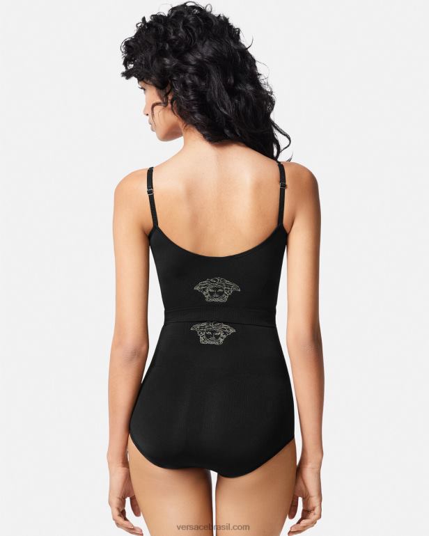 roupas íntimas e moda praia P2TX1062 Versace sutiã modelador medusa preto mulheres