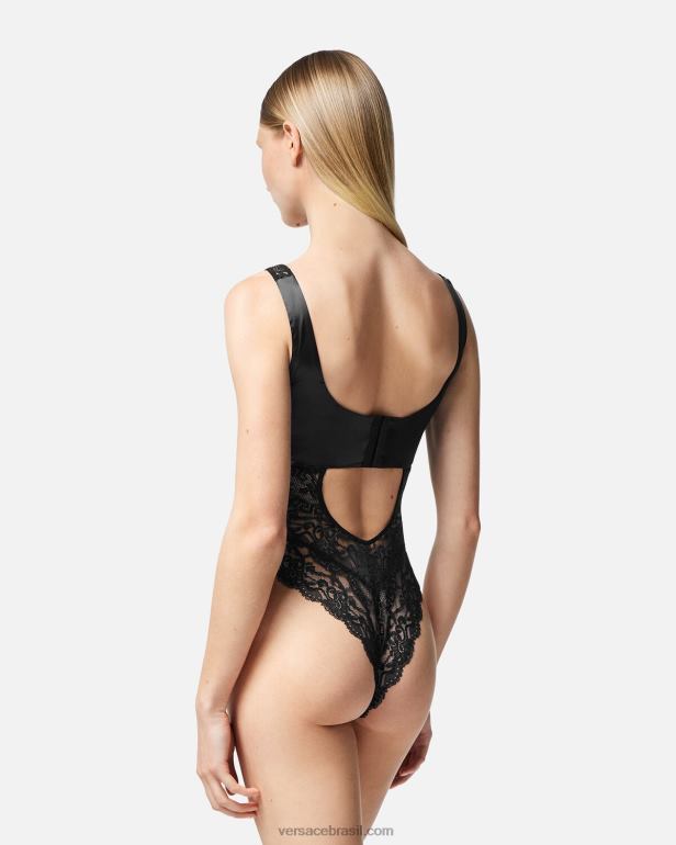 roupas íntimas e moda praia P2TX1068 Versace body de renda preto mulheres
