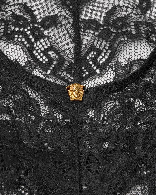 roupas íntimas e moda praia P2TX1069 Versace body de renda barroco preto mulheres