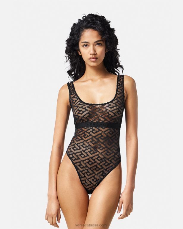 roupas íntimas e moda praia P2TX1075 Versace corpo da grega preto mulheres