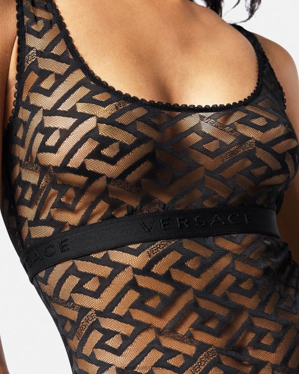 roupas íntimas e moda praia P2TX1075 Versace corpo da grega preto mulheres