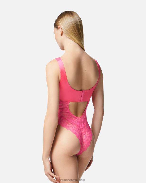 roupas íntimas e moda praia P2TX1079 Versace body de renda rosa mulheres