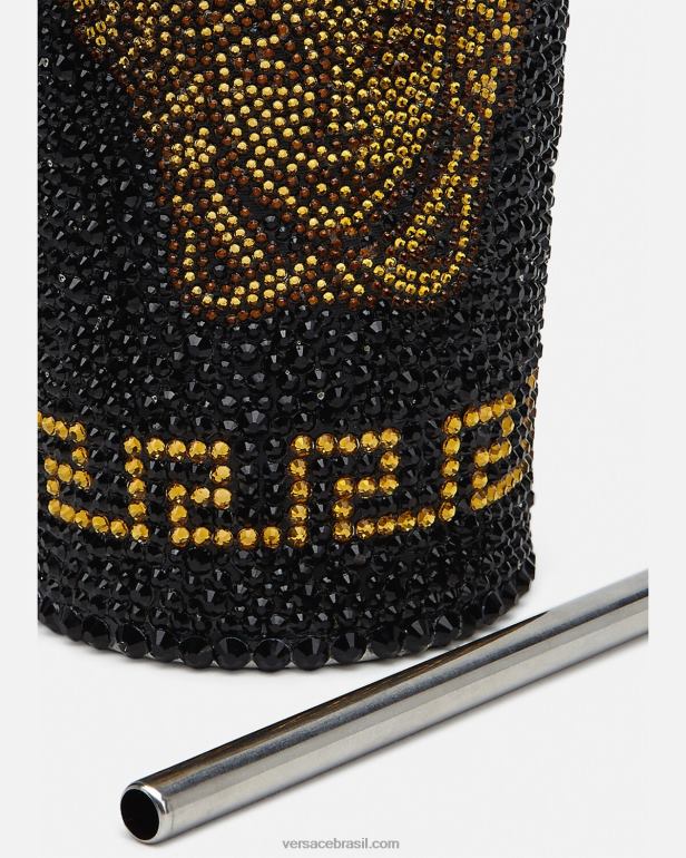 roupas íntimas e moda praia P2TX1206 Versace copo de viagem de medusa de cristal amarelo mulheres