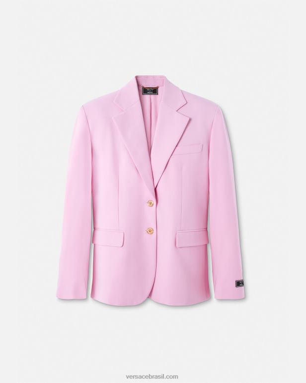 roupas P2TX105 Versace blazer oversized medusa rosa mulheres