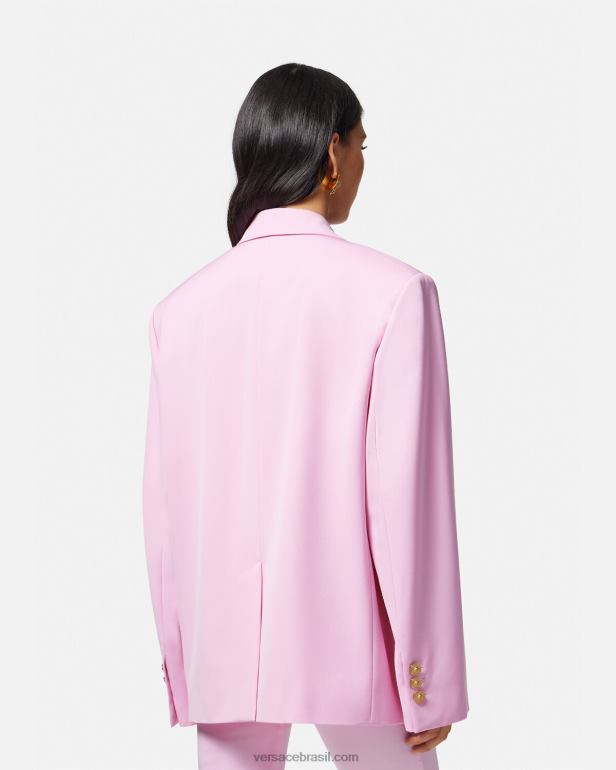 roupas P2TX105 Versace blazer oversized medusa rosa mulheres