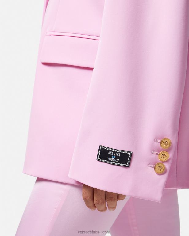 roupas P2TX105 Versace blazer oversized medusa rosa mulheres