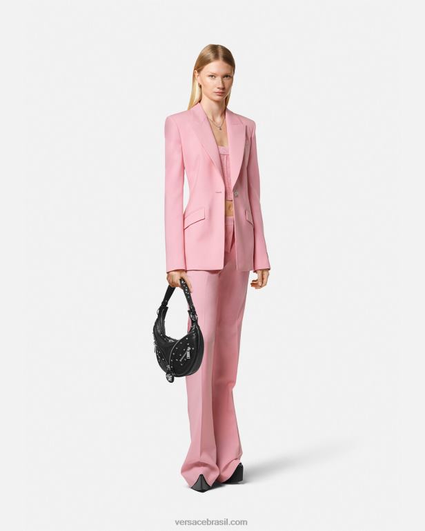 roupas P2TX108 Versace blazer abotoado medusa Uma cor mulheres