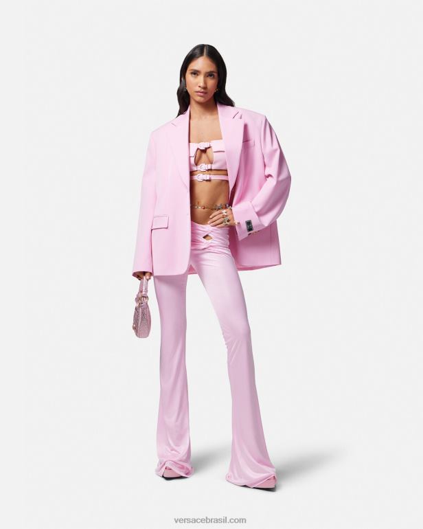 roupas P2TX122 Versace calças largas com nós Uma cor mulheres