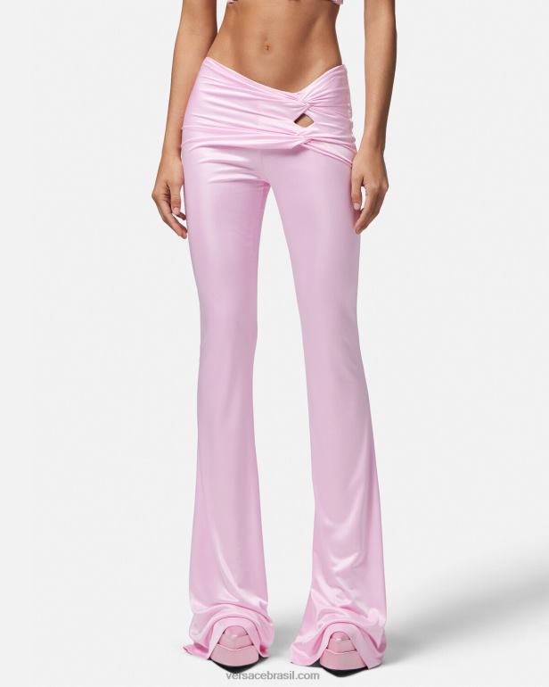 roupas P2TX122 Versace calças largas com nós Uma cor mulheres