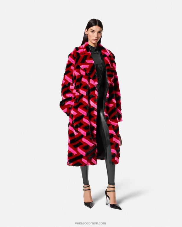 roupas P2TX203 Versace leggings de látex preto mulheres