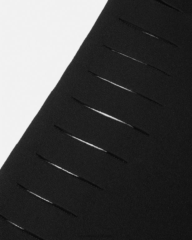 roupas P2TX208 Versace calças largas de malha cortada preto mulheres