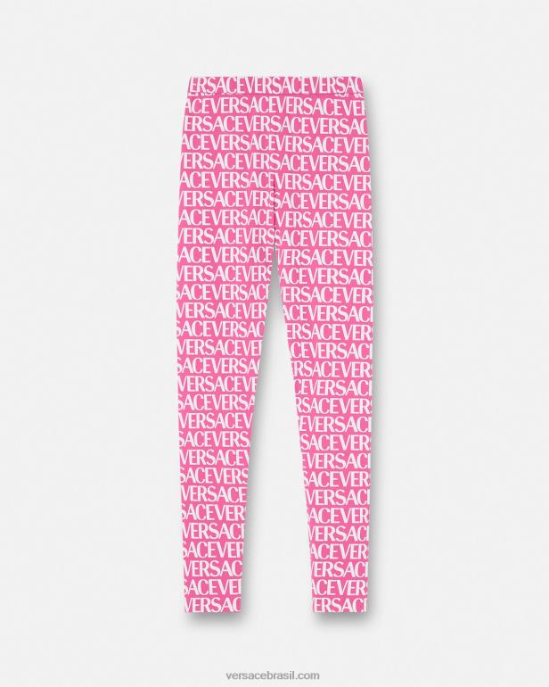 roupas P2TX212 Versace leggings inteiras rosa e estampado mulheres