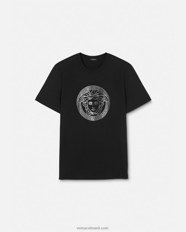 roupas P2TX129 Versace camiseta medusa preto mulheres