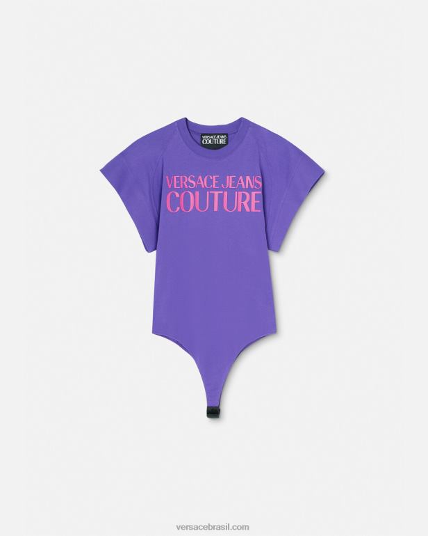 roupas P2TX2163 Versace camiseta com logo tolet mulheres