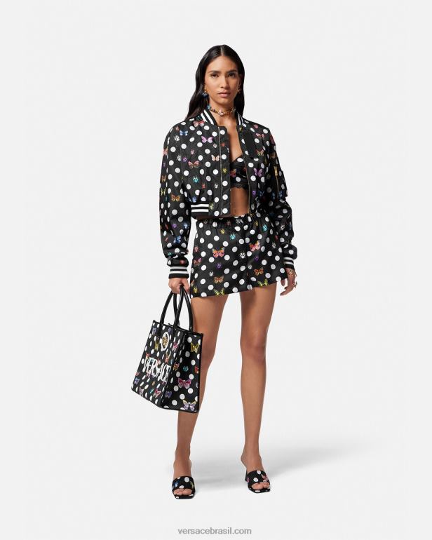 roupas P2TX78 Versace jaqueta bomber borboletas Uma cor mulheres