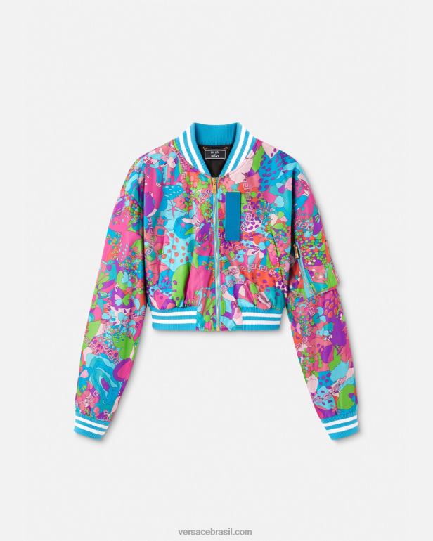 roupas P2TX79 Versace jaqueta bomber floral verão Uma cor mulheres