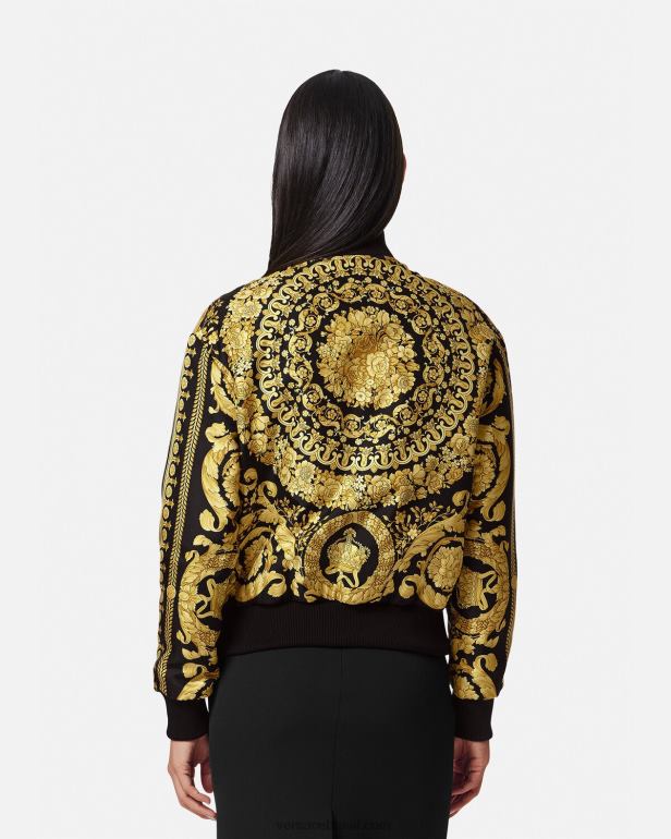 roupas P2TX88 Versace jaqueta bomber reversível barocco imprimir mulheres