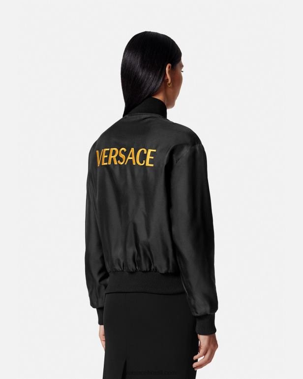 roupas P2TX88 Versace jaqueta bomber reversível barocco imprimir mulheres