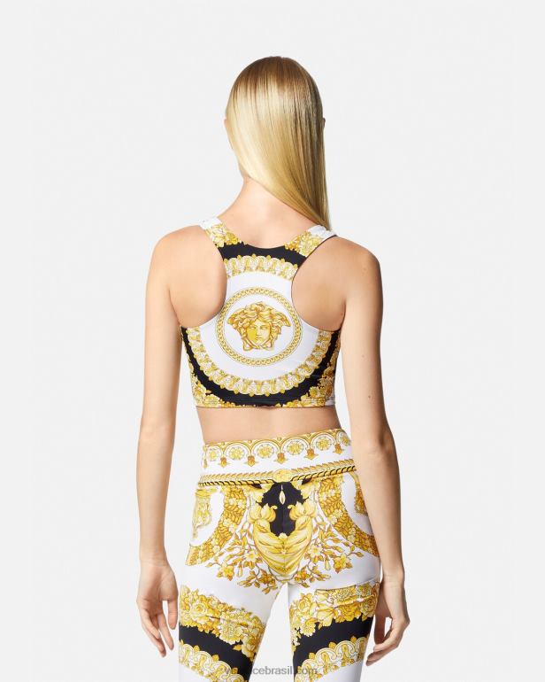 roupas P2TX229 Versace sutiã esportivo barocco imprimir mulheres