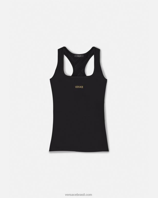 roupas P2TX234 Versace regata preto mulheres