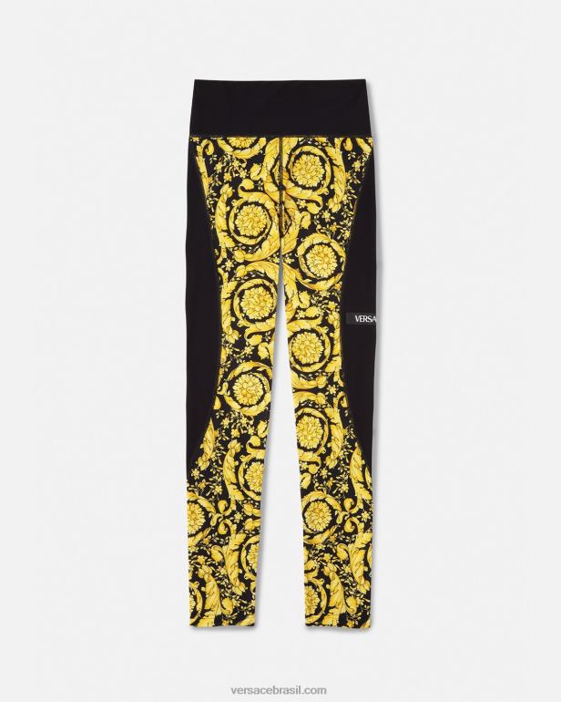 roupas P2TX241 Versace legging barroco preto mulheres