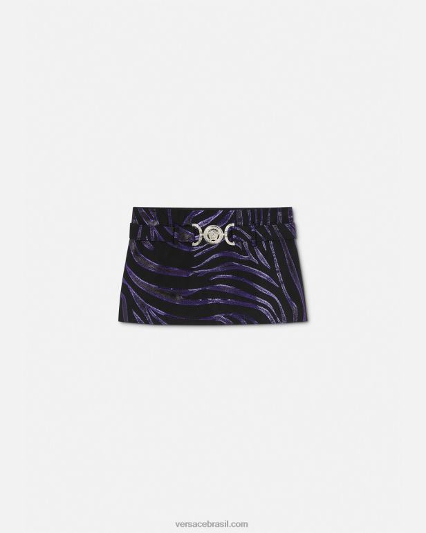 roupas P2TX126 Versace mini saia zebra medusa '95 estampa e violeta mulheres