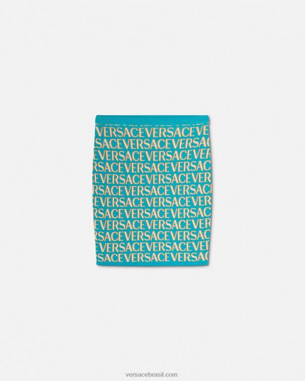 roupas P2TX163 Versace saia de malha completa imprimir mulheres