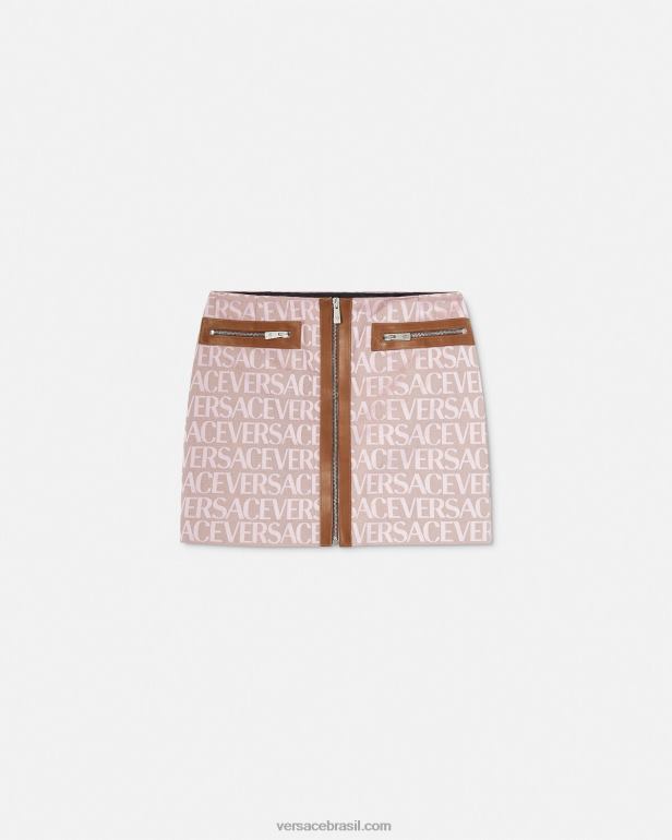 roupas P2TX165 Versace mini saia toda rosa e estampado mulheres