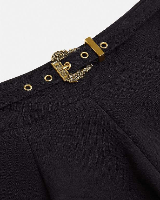 roupas P2TX2252 Versace saia de alta costura barroca com fivela preto mulheres