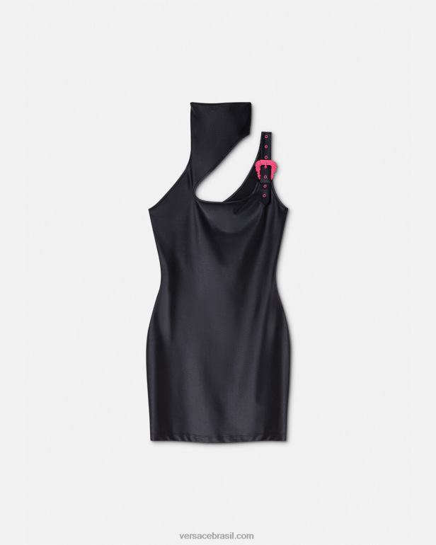 roupas P2TX2195 Versace minivestido com fivela barroca preto mulheres