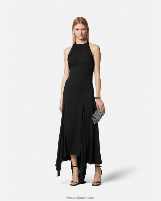 roupas P2TX21 Versace vestido de gola alta Uma cor mulheres