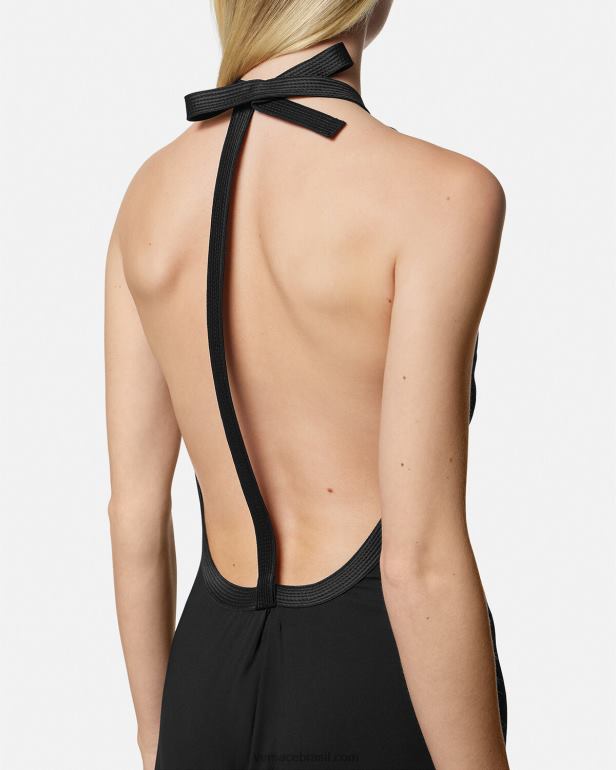 roupas P2TX21 Versace vestido de gola alta Uma cor mulheres